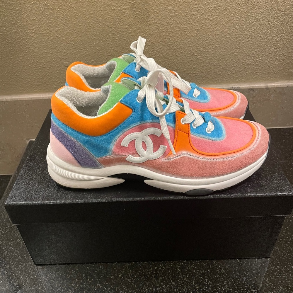 Authentic Multicolor Chanel Sneakers Size 40